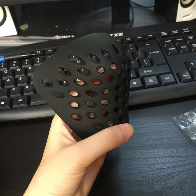 Black Silicone Half Face Shell Cover Mask for Halloween Cosplay - Spider Face