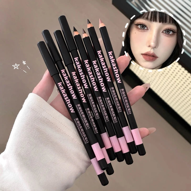 4-Color Matte Waterproof Eyeliner Pencil Set - Smokey, Punk, Long-lasting
