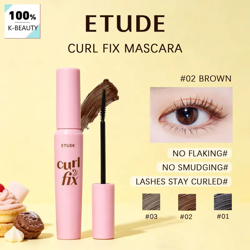 Volumizing Curl Fix Mascara - Smudge-Proof, Long-Lasting Eyelash Enhancer, Multiple Shades