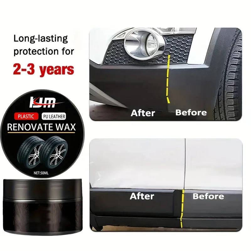 Universal Car Headlight Restoration Wax - Scratch Removal & Hydrophobic Polish