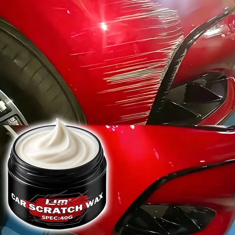 Car Scratch Repair Wax Paste with Sponge Applicator 40g - Body Paint & Polishing