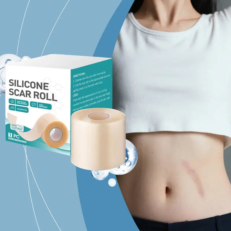 Silicone Scar Patch Roll for Wound & Burn Care Self-Adhesive Hydrocolloid Bandages
