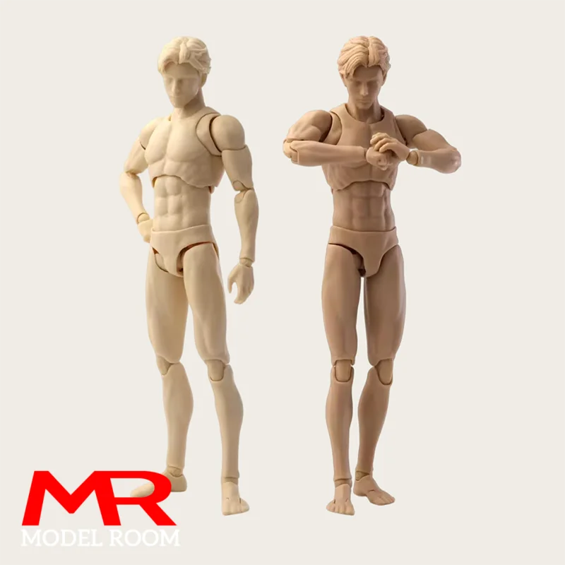 1/12 Scale Action Figure Model Kit - Male Lean Thin Joint Body, Super Flexible, 16.2cm, White & Black Variants