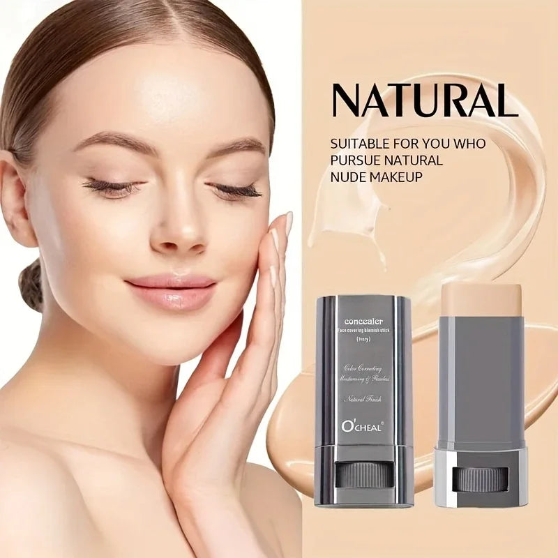Cream Foundation Stick for Flawless Skin - Long-Lasting Waterproof Full Coverage Makeup