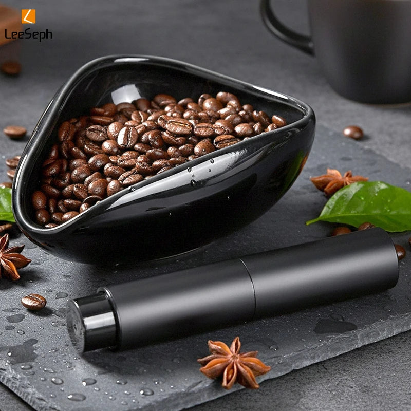 Coffee Bean Dosing Cup & Spray Bottle Kit for Barista, Static Reduction, Ceramic Single Dose Tray