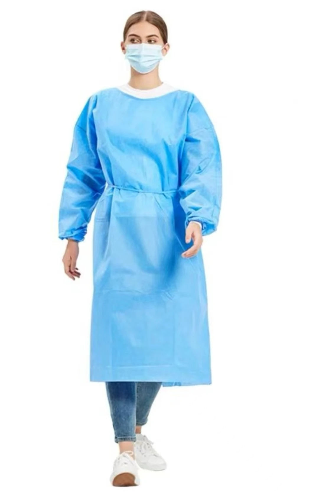 Disposable Non-Woven Isolation Gown Protective Coverall for Work and Dust Resistance