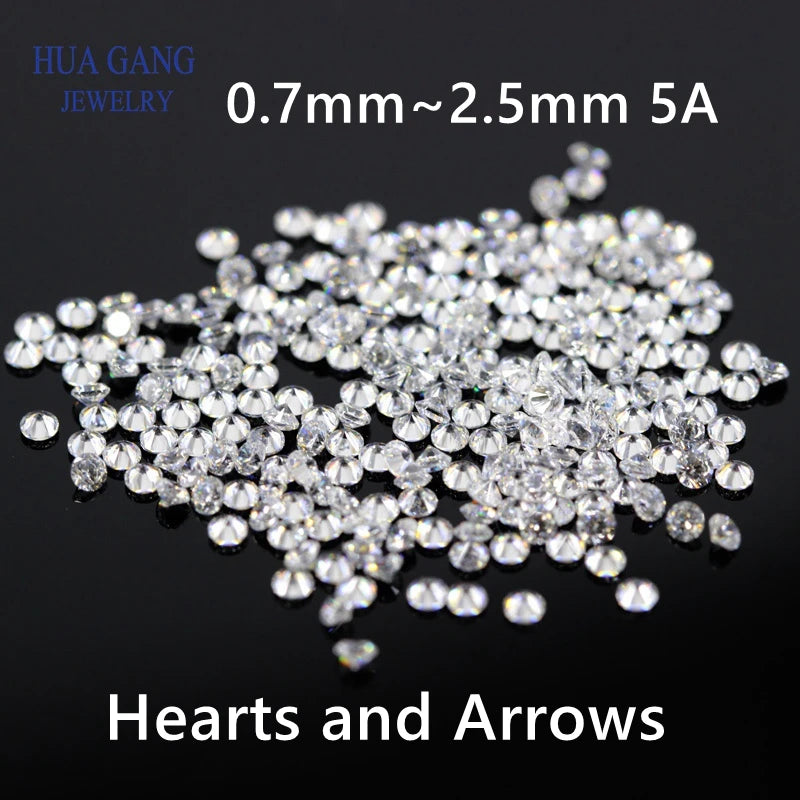 Small Cubic Zirconia Beads - Round Loose Stones for Jewelry Making