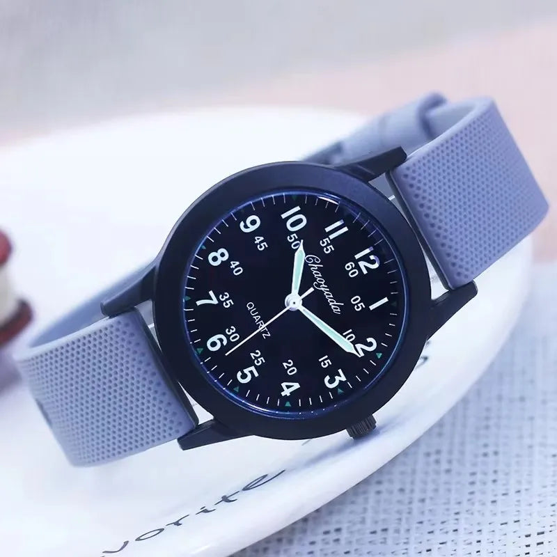 Children's 60-Minute Quartz Exam Watch for Boys Girls with Silicone Strap