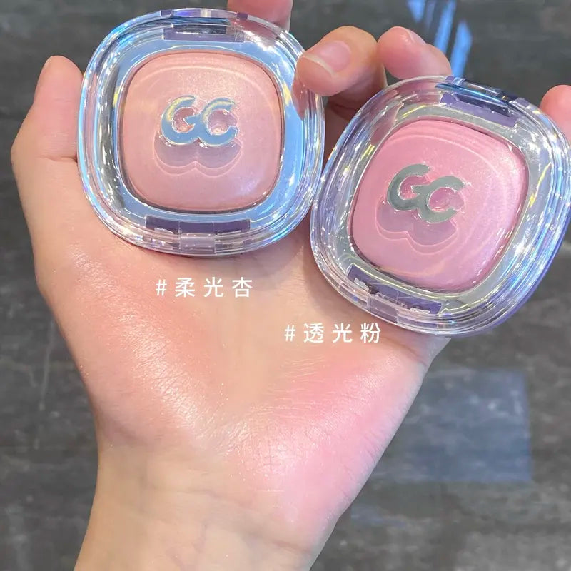 Girlscrush Dewy Glow Highlighter and Blush Set - Pearlescent Brightening Face Makeup