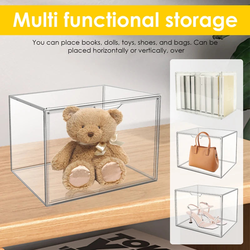 Large Stackable Plastic Display Storage Box for Dolls & Collectibles