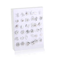 18Pairs Gold Silver Enamel Pearl Flower Heart Stud Earrings Set for Women Jewelry Gift