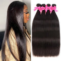 Straight Human Hair Extensions 4 Bundles 12A Virgin Brazilian Hair 20-26 Inch