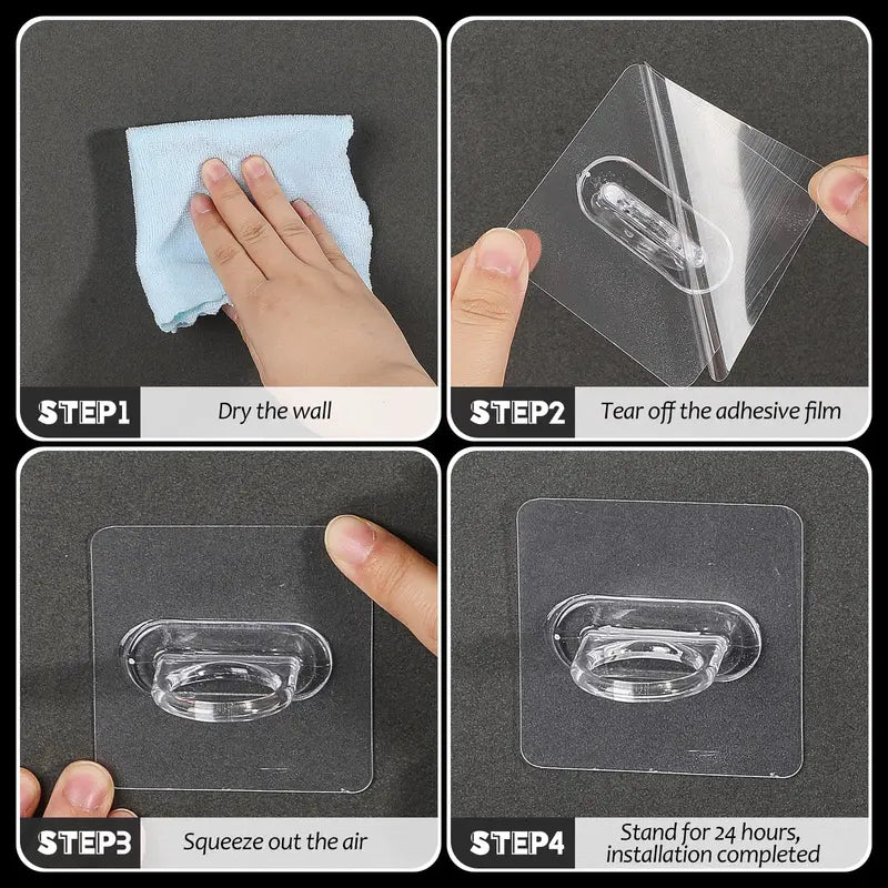 10PCS Adhesive Spray Bottle Hooks Wall Mount Utility Hooks for Bathroom Kitchen