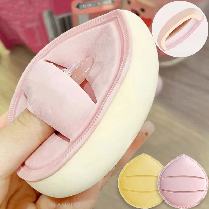 Dual-Use Makeup Sponge Puff - Thick Cotton, Waterdrop Shape for Wet & Dry Application