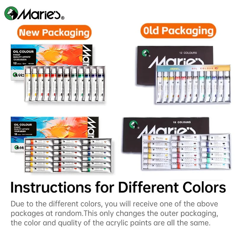19 pcs Oil Paint Kit with 12 Colors & 7 Brushes - Vibrant Oil Painting Set for Artists