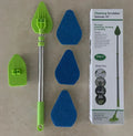 Telescopic Glass Wiper & Multi-Function Cleaning Brush Set - 37" Extendable Handle