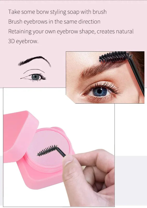 Strong Hold Eyebrow Styling Soap Gel Wax - Natural, Vegan, Large Size