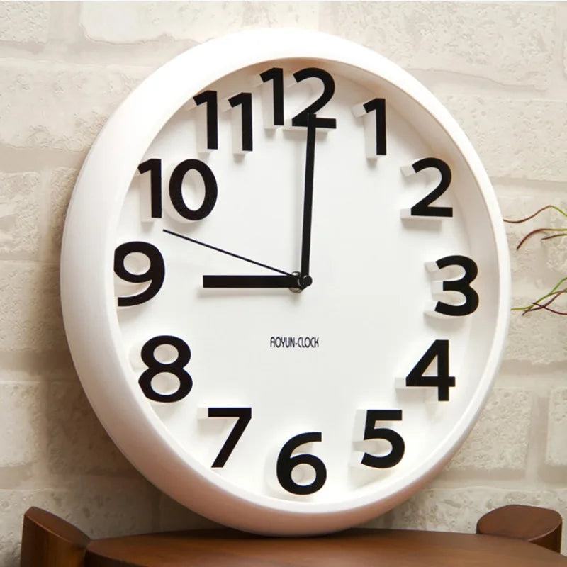 Modern Minimalist Wall Clock for Living Room Silent Home Decor - 10 or 8 Inch