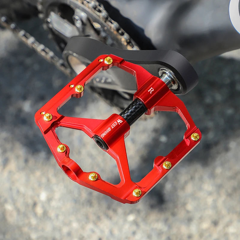 Aluminum Alloy Bicycle Pedal with Three Bearings MTB Road Bike Pedals Anti-Slip Universal