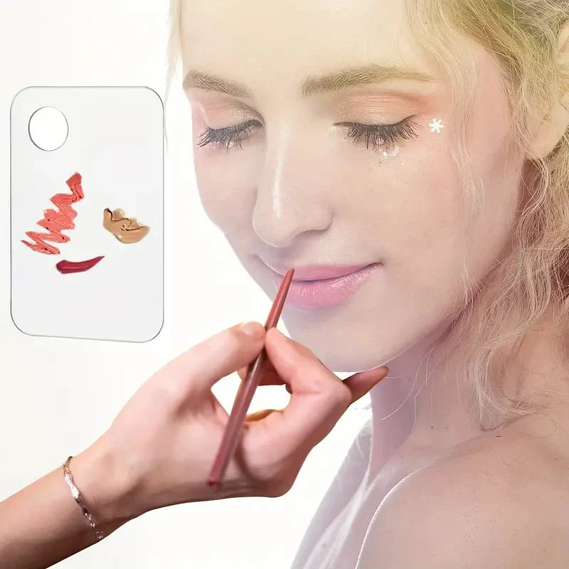 Acrylic Makeup Palette Square Heart-Shaped Cosmetic Mixing Plate Portable Art and Blending Tool