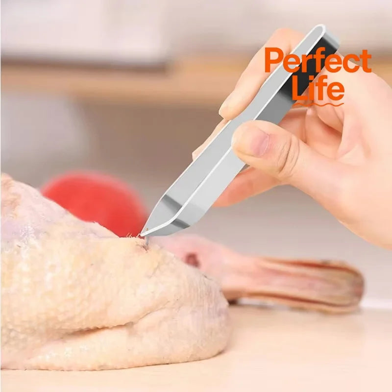 Stainless Steel Fish Bone Tweezers Pliers Kitchen Tool for Fish & Meat Removal
