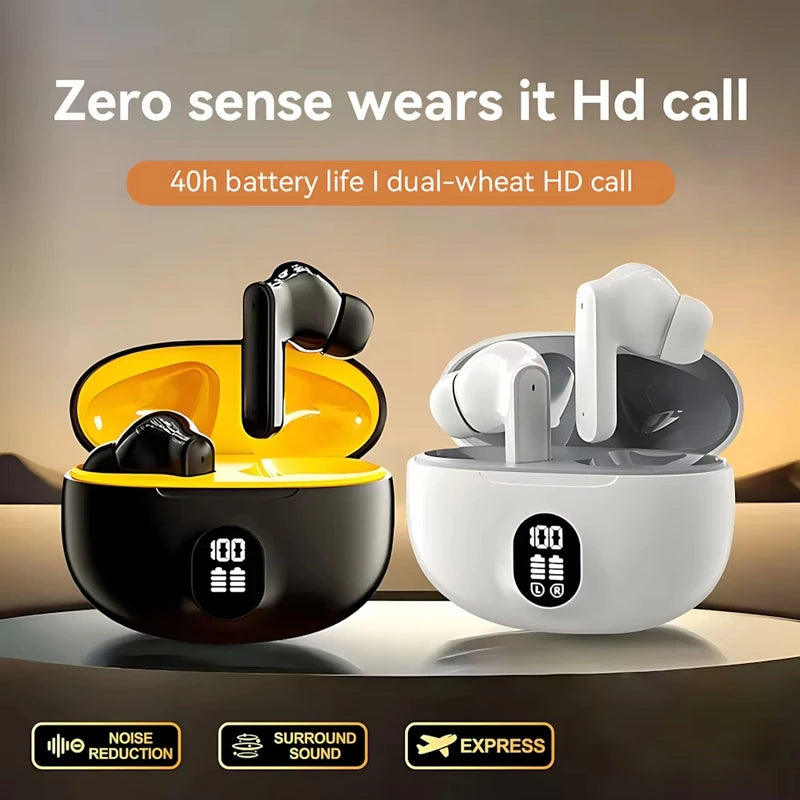 Wireless Bluetooth Headphones with HD Mic Noise Isolation Long Battery Life for Calls & Music