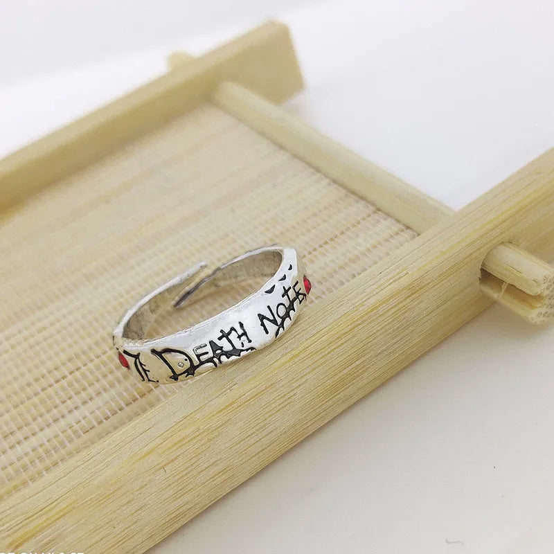 Adjustable Anime Death Note Yagami Light Alloy Ring Cosplay Jewelry Gift for Men Women