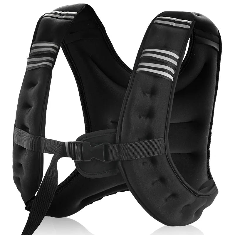 12lb Adjustable Weighted Vest for Fitness & Strength Training – Reflective Stripes