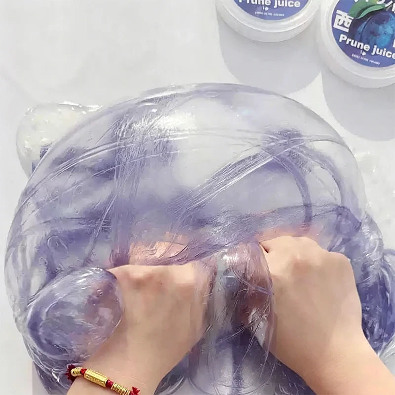 Simulated Water Slime with Bubbles and Fruit Flavors - Stress Relief Toy