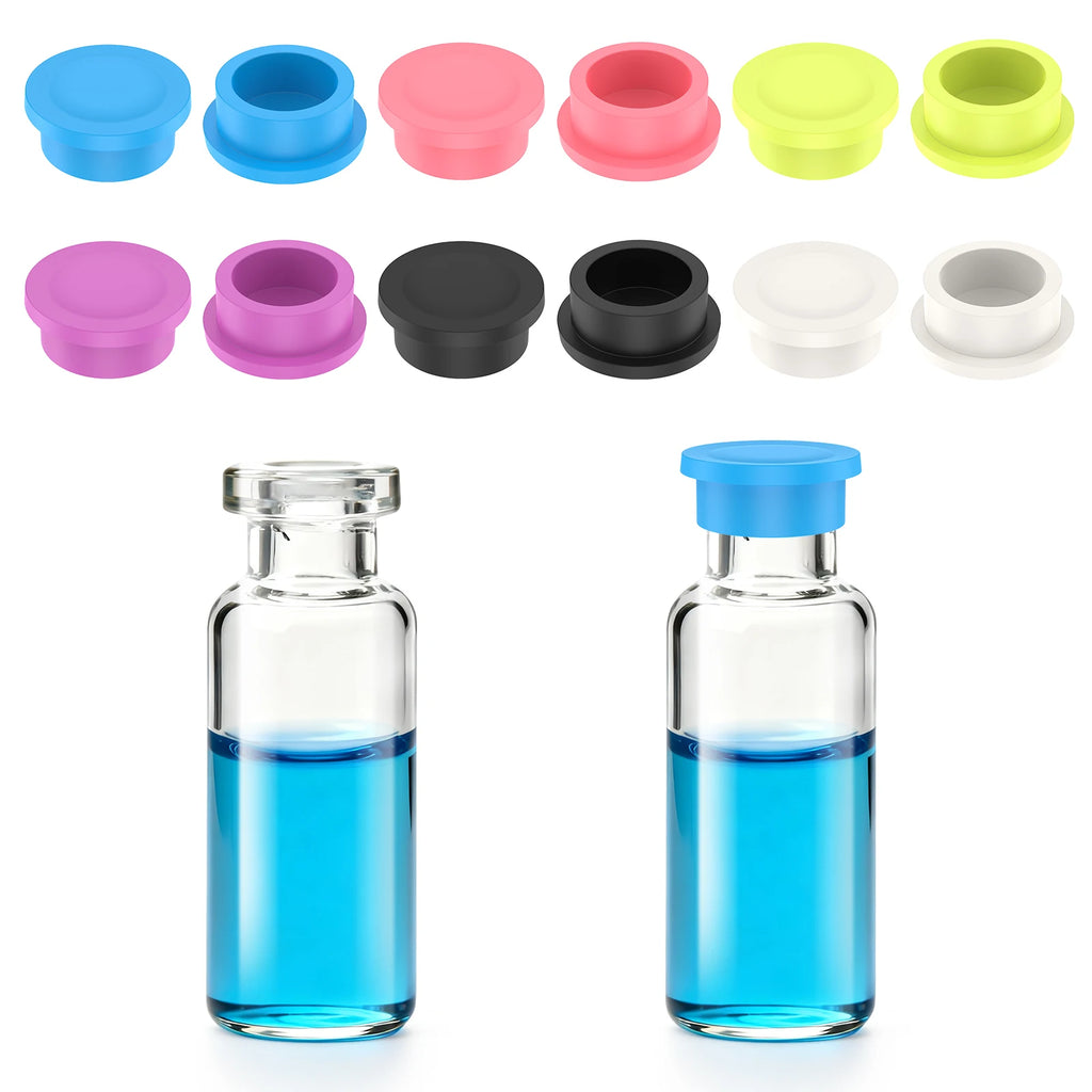 3ml Glass Vial Caps Leakproof Reusable Silicone Protective Covers for Insulin & Samples