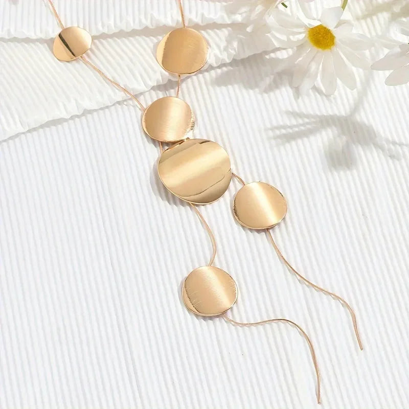 Elegant Irregular Round Tassel Necklace for Women - Party Jewelry Gift