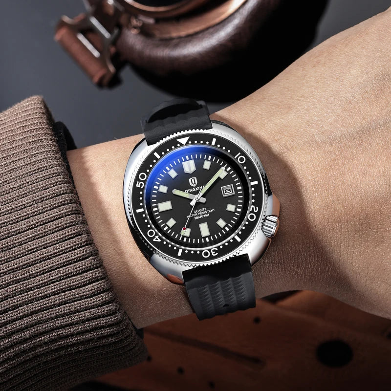 Men's Waterproof Quartz Sport Watch with Date - Luxury Business & Casual Timepiece