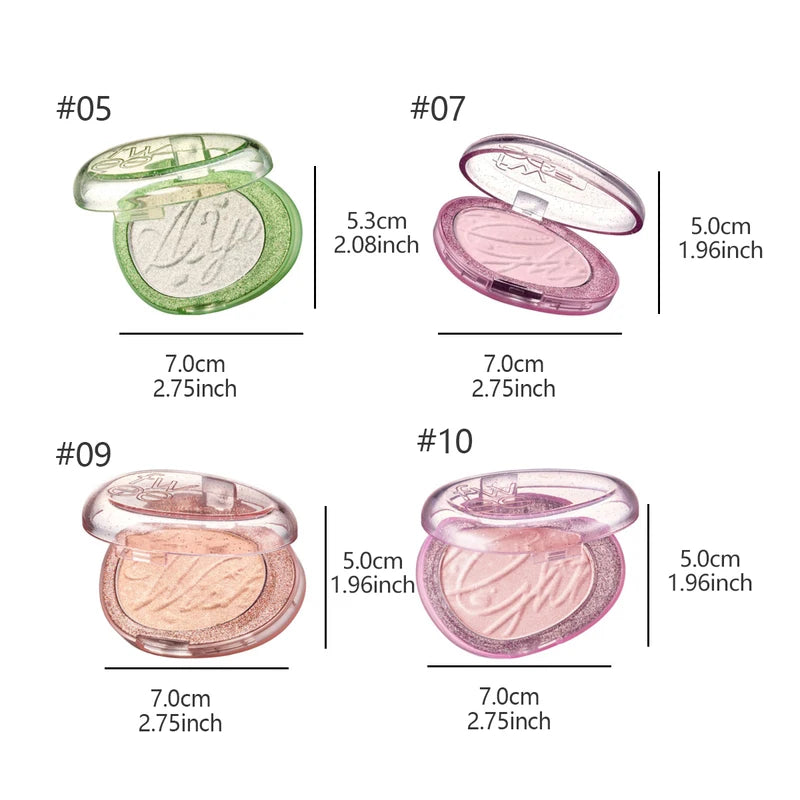 Lightweight Highlighter Powder Set - Multi-Dimensional Shine, Korean Makeup