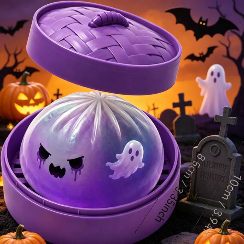 Soft Squishy Halloween Ghost Dumplings - Slow Rebound Stress Relief Toy