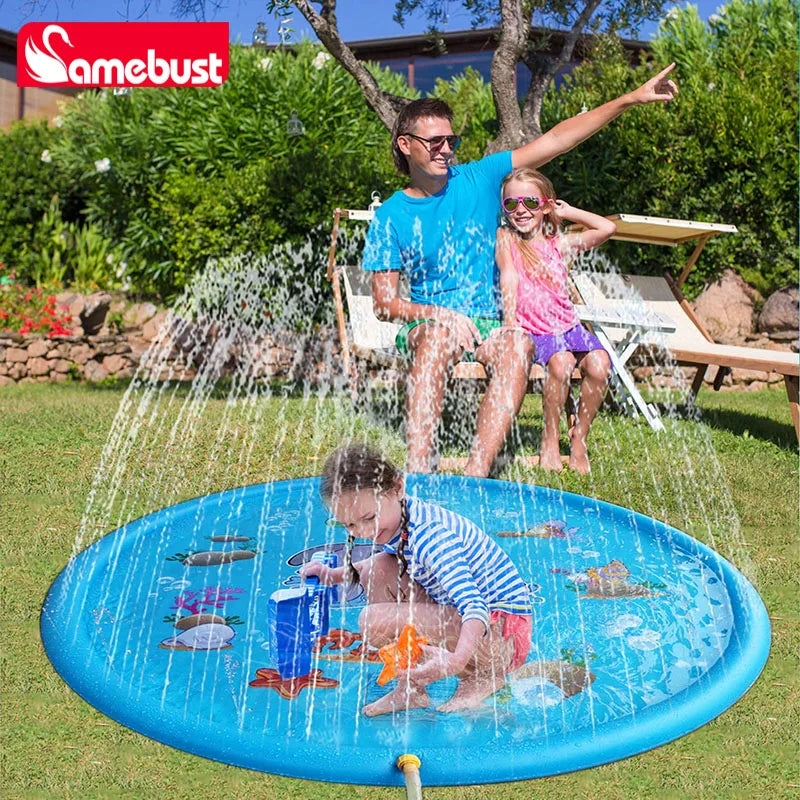 Children Play Spray Mat 100/170cm Outdoor Water Sprinkler Pool Toy for Kids