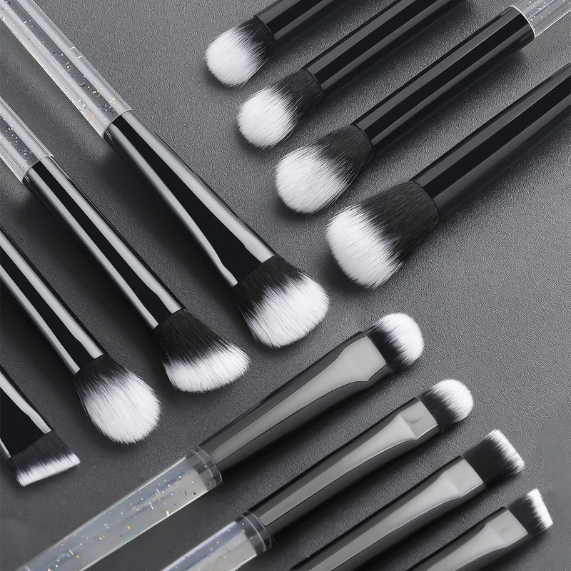 20Pcs Makeup Brush Set with Gradient Handles - Eyeshadow & Contour Tools
