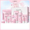 Sakura Skincare Set - Cleanser, Toner, Serum, Eye Cream, Sunscreen & Travel Kit