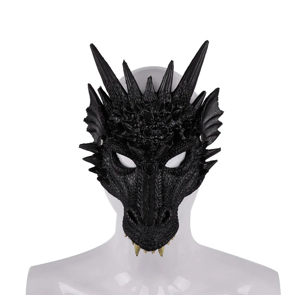 Halloween Horror Dragon Mask for Cosplay and Party Decorations - PU Foam 3D Mask