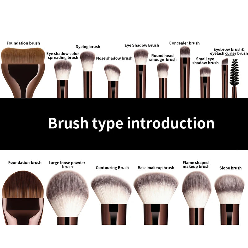 20-Piece Makeup Brush Set with Case - Soft Bristles, Cruelty-Free & Vegan