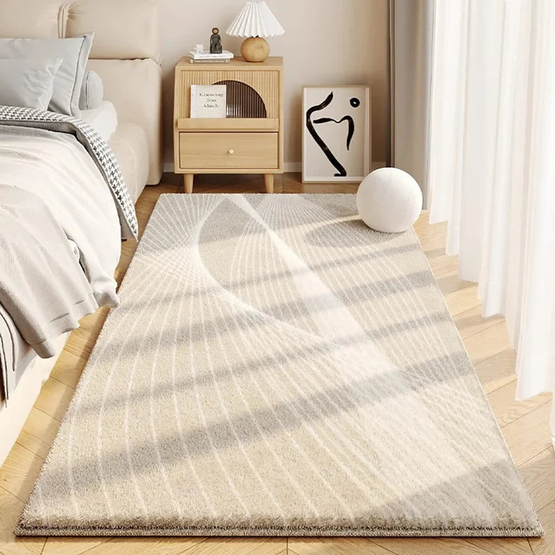 Faux Cashmere Fluffy Rug for Living Room and Bedroom Non-Slip Home Decor