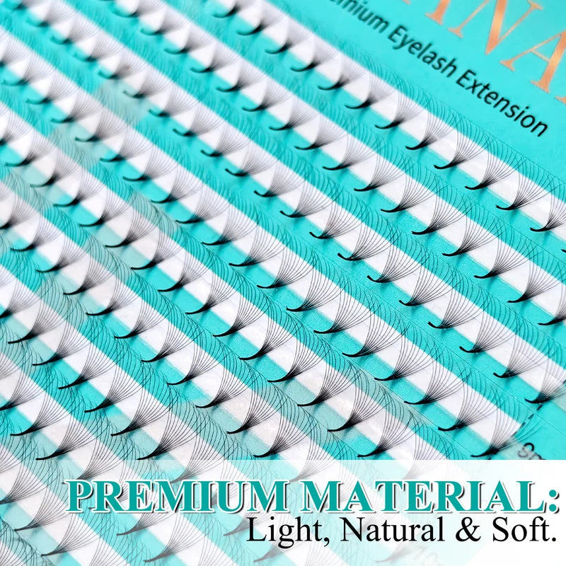 False Eyelash Extension Fan Tray - Promade 6D-16D Matte Narrow Stem Eyelash Tools