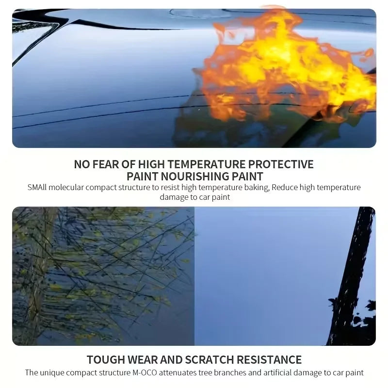 Nano Ceramic Car Coating Spray 3-in-1 Scratch-Resistant Gloss Finish for All Paint Types