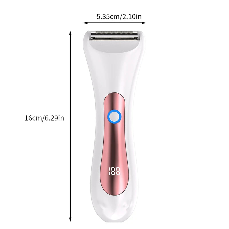 Women's Waterproof Electric Shaver Wet & Dry Portable Razor for Full-Body Hair Removal