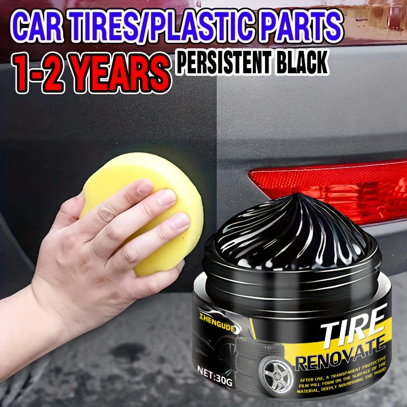 Car Tire Wax Protectant - Long-Lasting Shine and Repair for Tires & Accessories
