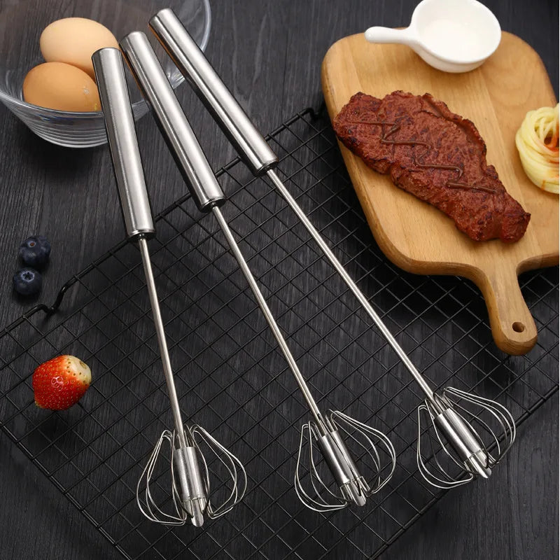Manual Egg Beater Stainless Steel Hand Mixer for Kitchen Cooking - Multi Color