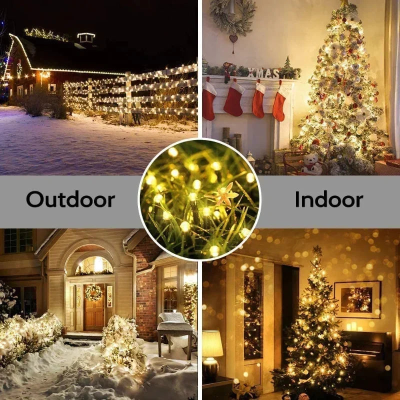 Outdoor Solar String Lights for Garden and Holiday Decoration - Waterproof LED Fairy Lights