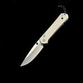 Folding Survival Knife with Titanium Alloy Handle and D2 Steel Blade