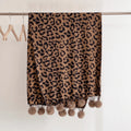 Double Sided Fleece Leopard Print Scarf - Cozy Winter Wrap for Women