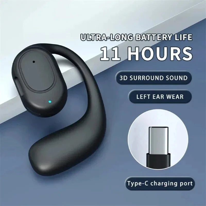 Bone Conduction Bluetooth Headset Open Ear Wireless Headphones with Microphone