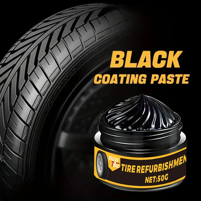Car Tire Gloss Wax - UV Resistant Restores Shine on Rubber & Plastics